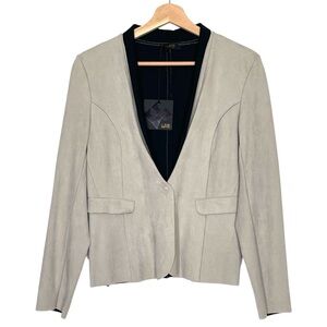Luma x Nordstrom Giacca Taupe Faux Suede Lightweight Jacket Size Small NWT